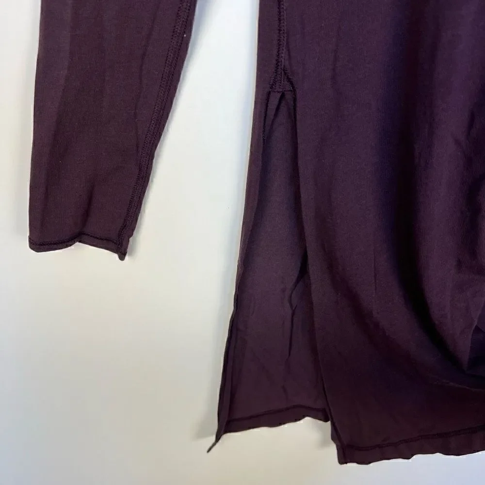 Lululemon Long Sleeve Shirt Asymmetrical Hem Dark Purple Top women’s size 4
